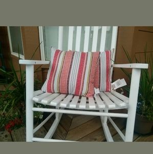 Mainstays Decorative Outdoor Pillow coral stripes